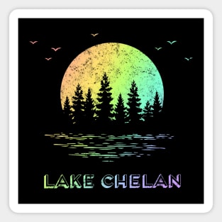 Lake Chelan Washington Outdoor Family Vacation Rainbow Magnet